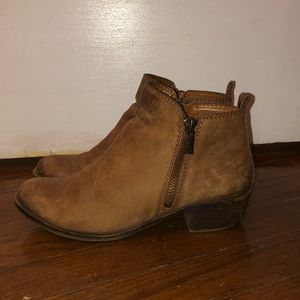 Lucky brand real leather ankle boots